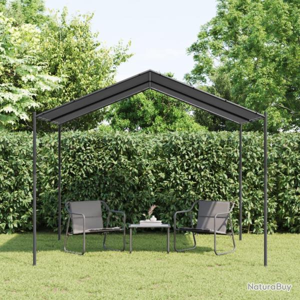 Tente � auvent anthracite 3x3 m acier et tissu