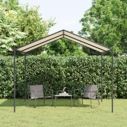 Tente &agrave; auvent beige 3x3 m acier et tissu