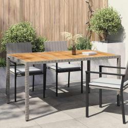 Table grise en polyrotin, pour le salon, 150 &times; 90 &times; 75 cm
