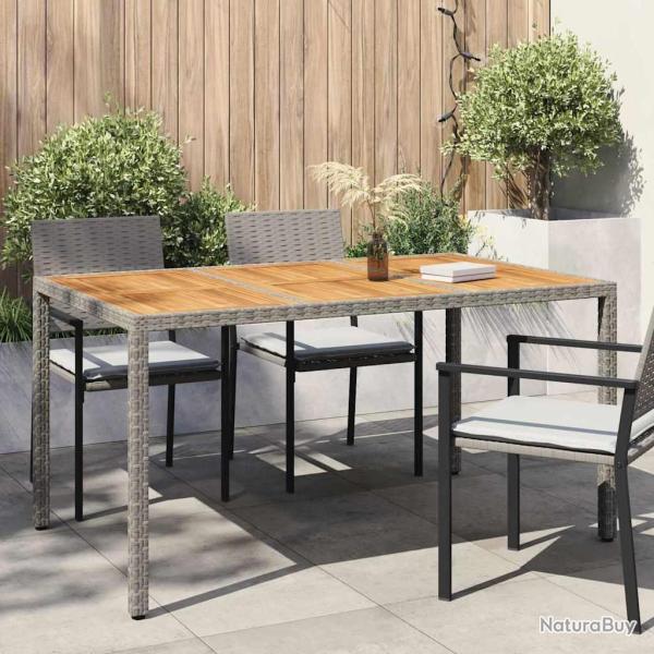 Table grise en polyrotin, pour le salon, 150 � 90 � 75 cm