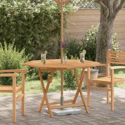Table pliable de 110x110x75 cm bois massif de teck