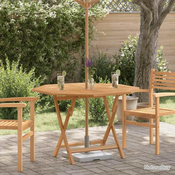 Table pliable de 110x110x75 cm bois massif de teck
