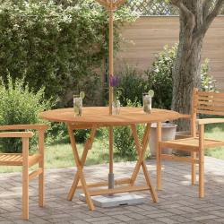Table pliable de &Oslash; 110x75 cm bois massif de teck