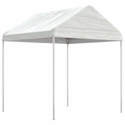 Belv&eacute;d&egrave;re avec toit blanc 2,28x2,23x2,69 m poly&eacute;thyl&egrave;ne