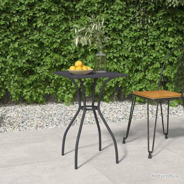 Table de anthracite 50x50x72 cm treillis d'acier