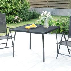 Table de anthracite 100x100x72 cm Treillis d'acier