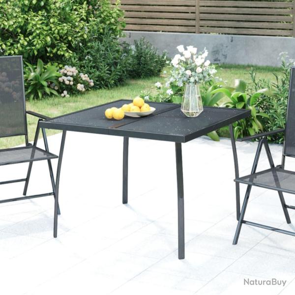 Table de anthracite 100x100x72 cm Treillis d'acier