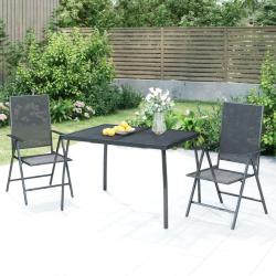 Table de anthracite 110x80x72 cm Treillis d'acier