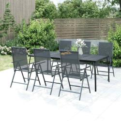 Table de anthracite 200x100x72 cm Treillis d'acier