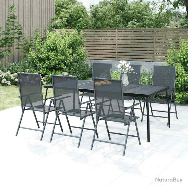 Table de anthracite 200x100x72 cm Treillis d'acier