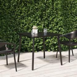 Table de anthracite 80x80x71 cm acier
