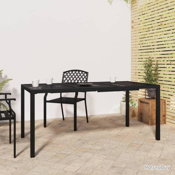 Table de anthracite 165x80x72 cm acier