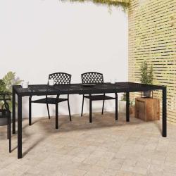Table de anthracite 200x100x72 cm acier