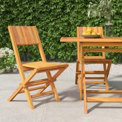 Chaises de pliantes lot de 2 47x61x90cm bois massif teck