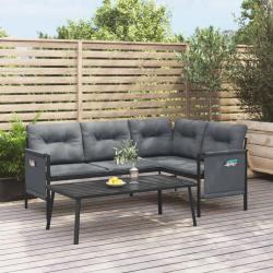 Salon de 2 pcs anthracite acier