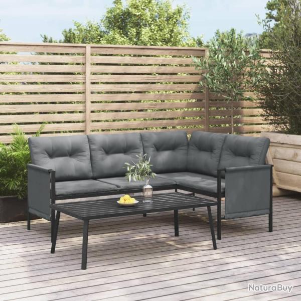 Table basse de anthracite 110x55x35 cm acier
