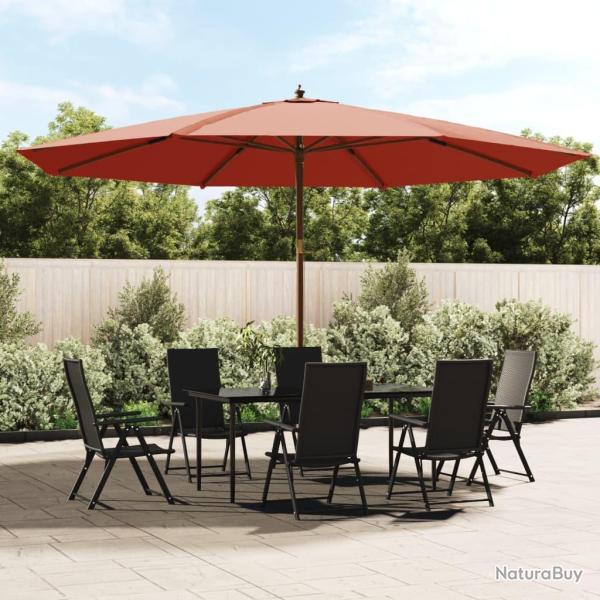 Parasol de avec m�t en bois terre cuite 400x273 cm