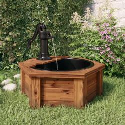 Fontaine &agrave; eau avec pompe 57x57x53 cm Bois de sapin massif