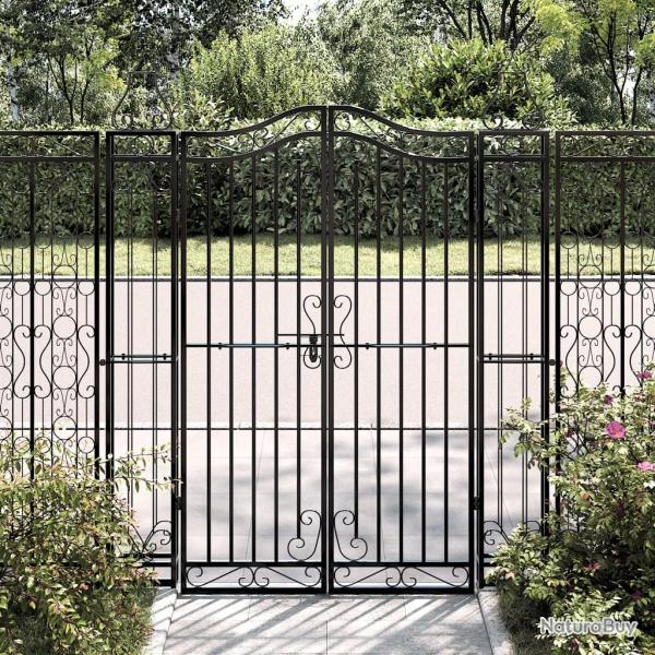 Portail de noir 121x8x150 cm fer forg�