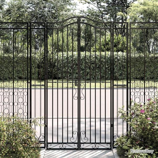 Portail de noir 121x8x180 cm fer forg�
