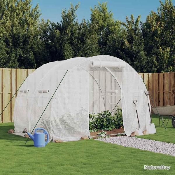 Serre avec cadre en acier blanc 6 m� 3x2x2 m