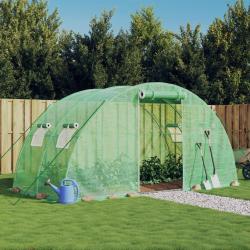 Serre avec cadre en acier vert 8 m&sup2; 4x2x2 m