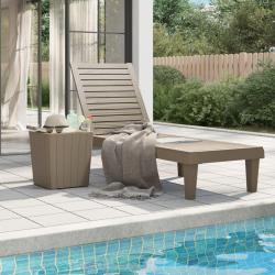 Chaise longue marron clair 155x58x83 cm polypropyl&egrave;ne