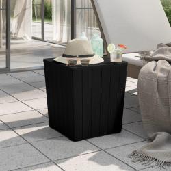 Table de avec couvercle amovible noir polypropyl&egrave;ne