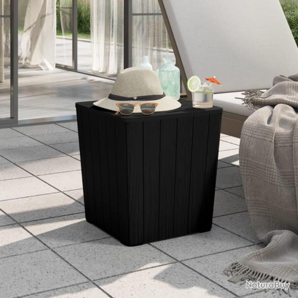 Table de avec couvercle amovible noir polypropyl�ne
