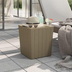 Table de avec couvercle amovible marron polypropyl&egrave;ne