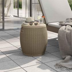 Bo&icirc;te de rangement de 4 en 1 marron clair polypropyl&egrave;ne