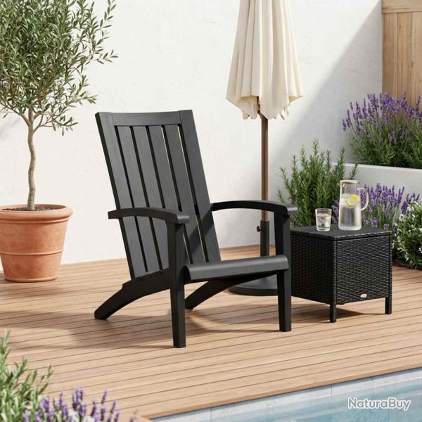 Chaise Adirondack noire en polypropyl�ne, pour le jardin