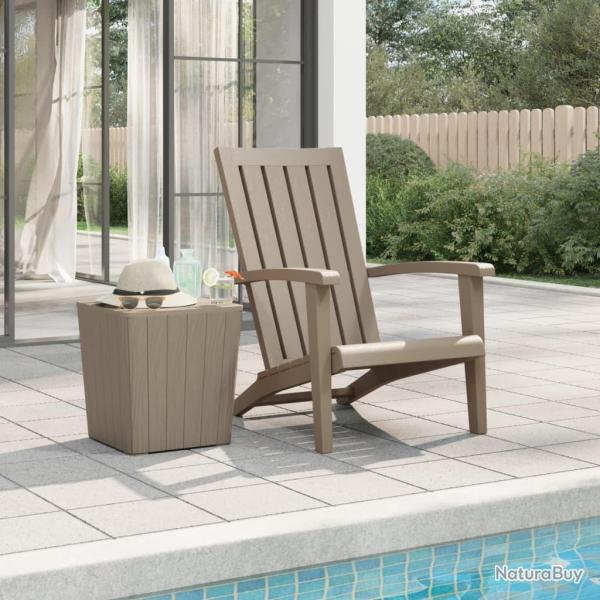 Chaise de Adirondack marron clair polypropyl�ne