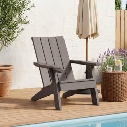 Chaise Adirondack marron clair en polypropyl&egrave;ne, 75 &times; 88,5 &times; 89,5 cm, pour le jardin
