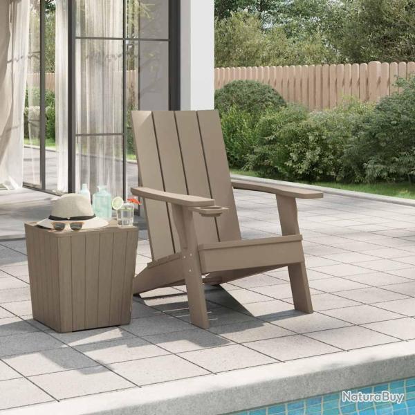 Chaise de Adirondack marron clair 75x88,5x89,5 cm PP
