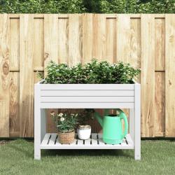 Lit sur&eacute;lev&eacute; de blanc 110x45x79 cm polypropyl&egrave;ne