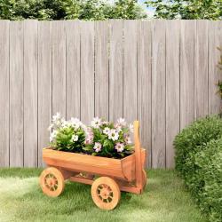 Chariot d&eacute;coratif 70x43x54 cm bois massif de sapin