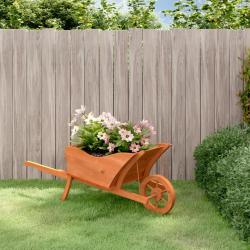 Jardini&egrave;re brouette 128x45,5x43 cm bois de sapin massif