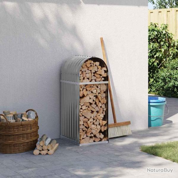 Porte-b�ches gris clair 40x45x100 cm acier galvanis�