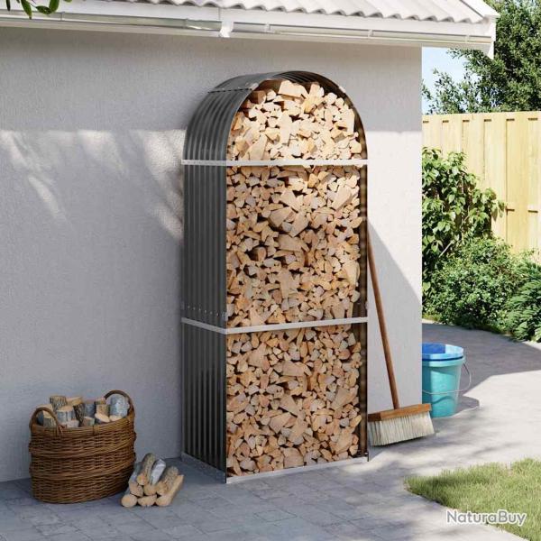 Porte-b�ches Anthracite 80x45x190 cm Acier galvanis�