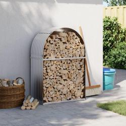 Porte-b&ucirc;ches argent&eacute; 80x45x120 cm acier galvanis&eacute;
