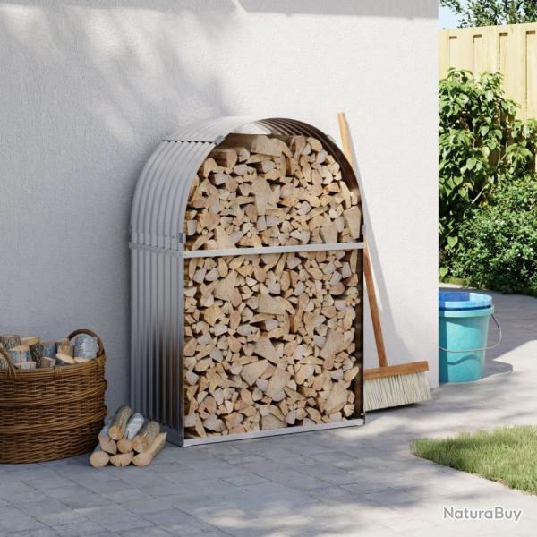 Porte-b�ches argent� 80x45x120 cm acier galvanis�