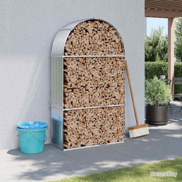 Porte-b�ches argent� 120x45x210 cm acier galvanis�
