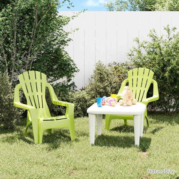 Chaises de pour enfants lot de 2 vert 37x34x44 cm PP