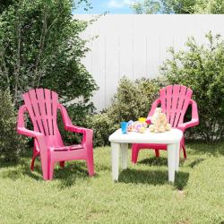 Chaises de pour enfants lot de 2 rose 37x34x44 cm PP