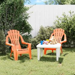 Chaises de pour enfants lot de 2 orange 37x34x44 cm PP