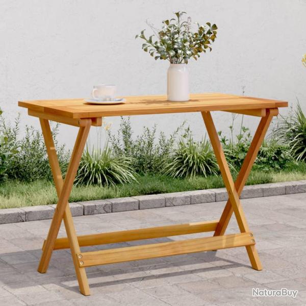 Table pliable de 90x52,5x65 cm bois d'acacia solide