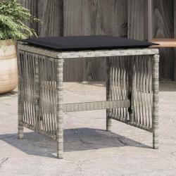 Tabourets de et coussins lot de 4 gris clair 41x41x36 cm