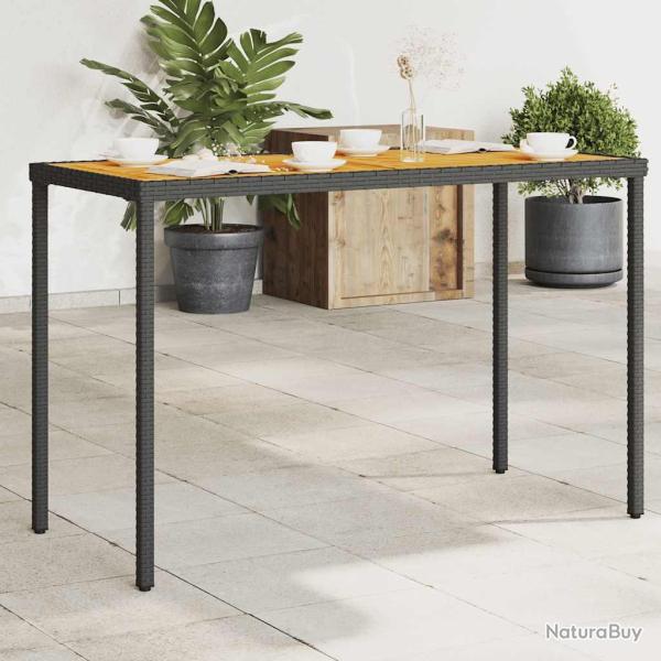 Table de avec dessus en bois d'acacia noir 115x54x74 cm