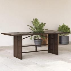 Table de dessus en verre marron 190x80x74 cm